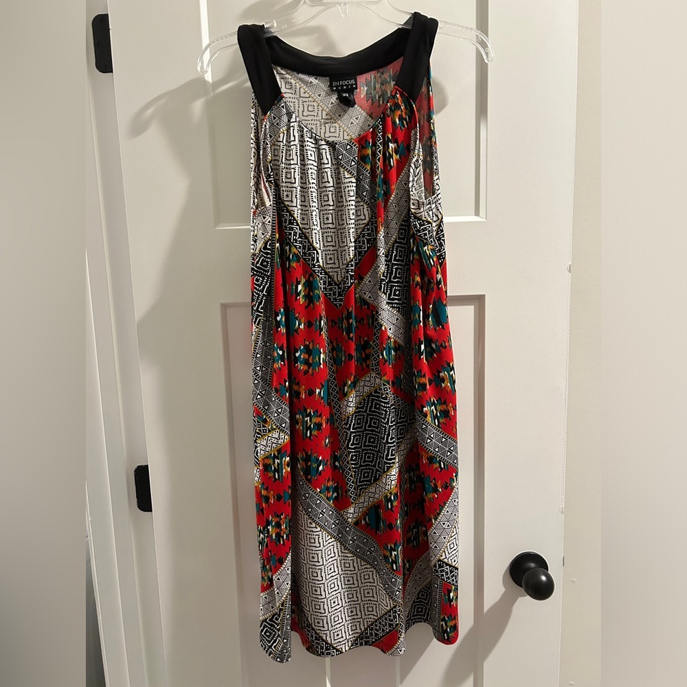 Halter multi color style dress. Size 16